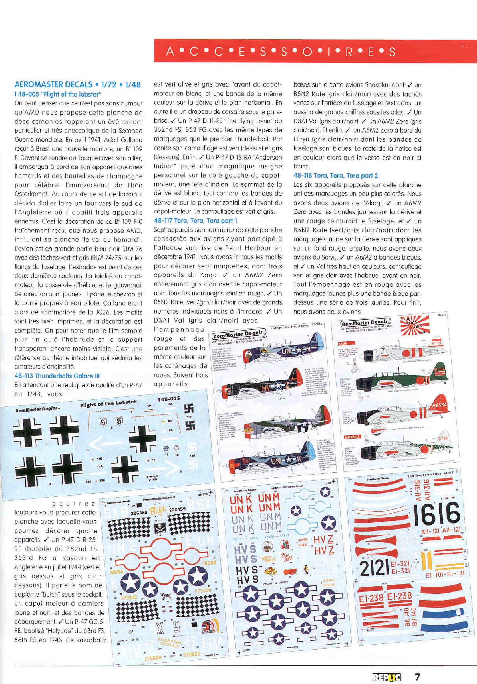 Replic 043 - PZL P-11C, F-16C, Potez 63-11, Morane Saulnier type N